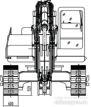 Размеры экскаватора SANY SY500H