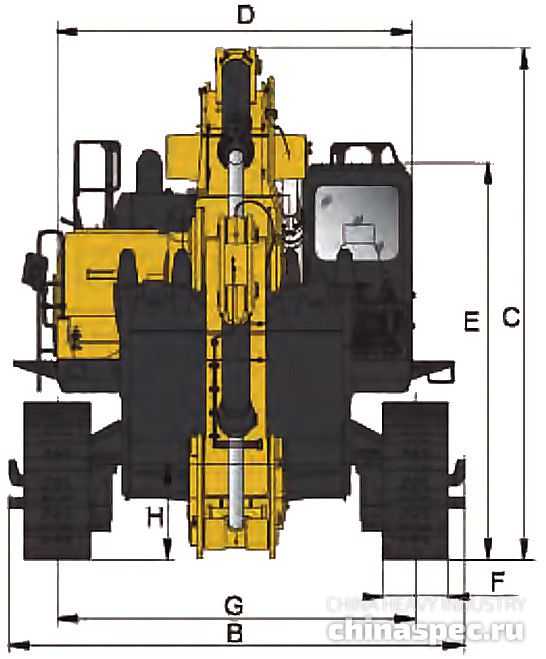 Размеры экскаватора SANY SY950H